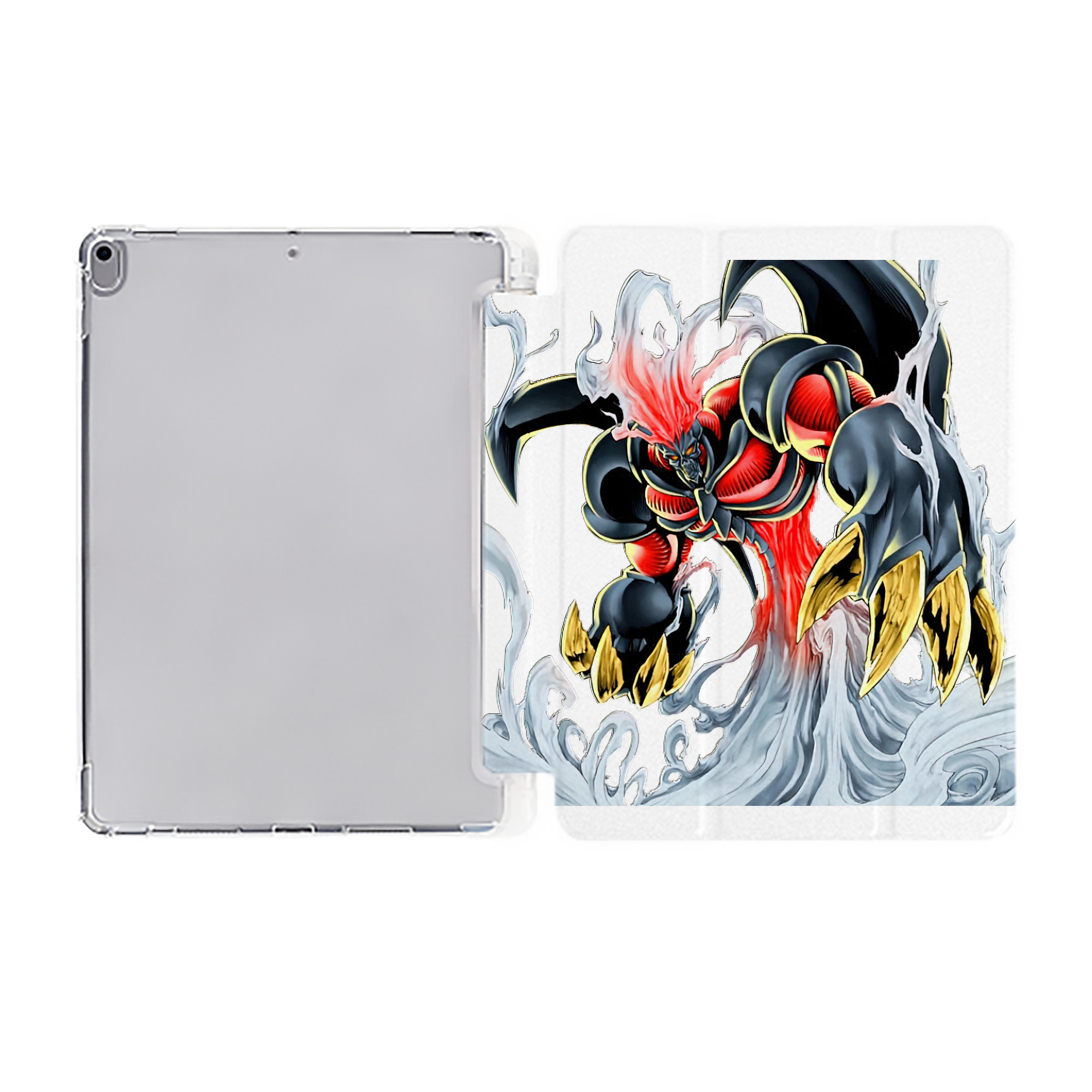 （画像用） 遊☆戯☆王 Yu-Gi-Oh! IPad ケース ペン収納付き 三つ折りスタンド PUレザー×シリコン 対応機種9.5/10.5/10.9インチ